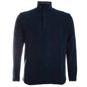 NEW GARNET CLOTHIERS men's soft mock sweater in navy